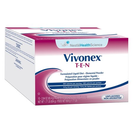 VIVONEX T.E.N Elemental Powder Unflavored 2.84 oz Packet, PK 10 10043900712748